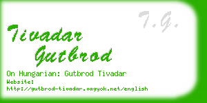 tivadar gutbrod business card